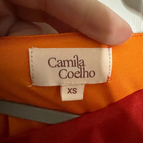 Camila Coelho Seri Mini Dress Orange Tie Dye Bodycon Size XS Revolve - Picture 6 of 8
